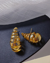 Load image into Gallery viewer, Spiral Teardrop Earrings - Gold