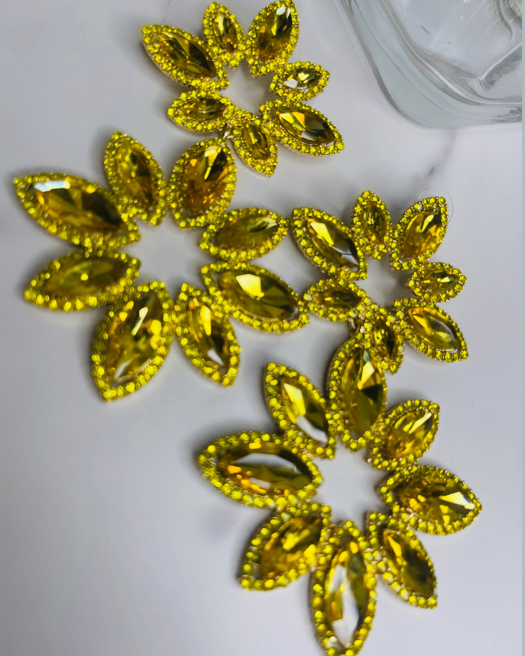 Bella Glam Earrings - Yellow
