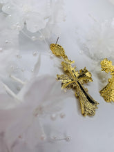 Load image into Gallery viewer, Cross Earrings - Gold - Shades of Beautii Collection