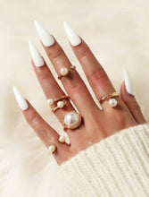 Load image into Gallery viewer, Pearl Ring 5pc Set